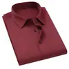 Camisa Masculina de Manga Curta Plus Size Transfronteiriça para Gordo Verão 2023 Cor Sólida Casual para Trabalho e Dia a Dia Meia-idade