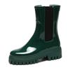 Sapatos de plataforma transfronteiriços, botas de água, botas de cano médio de motocicleta, botas de chuva, botas de chuva de plástico feminino, sapatos de água femininos de moda Chelsea