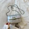 Bolso Plateado para Mujer 2025 Nuevo Diseño de Nicho Trendy Cadena Bolso de Hombro Sobaco Textura de Alta Calidad Bolso Cruzado Pequeño para Mujer
