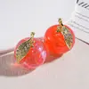 Beleza de Gelo Laranja Grande com Pendente Colgante Artesanal DIY Corrente para Celular Joia de Carro Pingente Brincos Acessórios Pacote de Material