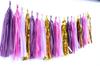 Set de Borlas de Papel de Color Cuerda de Papel Arreglo Floral Decoración Creativa para Fiestas Pulsera de Borlas para Fiesta
