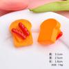 Comida de Imitación Juego Lindo Pan Tostado Accesorios de Resina Pegamento Crema DIY Calcomanía para Refrigerador Horquilla Cuerda para el Cabello Decoración