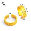 Anillos Dorados Estilo Antiguo al por Mayor con un Toque de Nicho de Alta Gama, Deslumbrantes Incrustados de Diamantes, Lujo Ligero, Versátil, Anillo Mariposa Abierto Ajustable