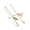 Cadena de Extensión de Perlas Ajustable de Oro Real 18K que Conserva el Color, Cadena de Cola con Colgante de Corazón, Accesorios DIY de Cadena Extendida