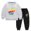 Nova coleção primavera e outono 2023 roupas infantis transfronteiriças suéter infantil calça conjunto de duas peças comércio exterior bebê algodão manga longa terno