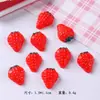 Accesorios Populares de Fresa de Imitación de Resina DIY Pegamento de Crema Juguetes Blanditos Accesorios Pequeños Juguete de Comida de Juego de Imitación Accesorios para Pasadores