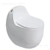 Nuevo Inodoro de Baño Chaozhou con Forma de Huevo, Inodoro Doméstico para Apartamentos Pequeños, Inodoro con Descarga Tipo Sifón de Vórtice