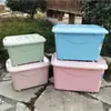 Caja de almacenamiento de plástico grande para coche transparente portátil caja de almacenamiento de color caja de almacenamiento para juguetes artículos varios