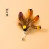 Juguete de Caña Larga para Gatos CFA Grado Competencia, Juguete para Gatos Insecto Volador Pequeño Cabezal de Repuesto de Pluma Resistente a Mordiscos Suministros para Gatitos Entretenimiento Propio para Gatos