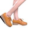 Zapatos de Moda Jinbukang Estilo Coreano para Mujer con Cordones Plataforma de Altura Suela Gruesa Profesionales Retro Versátiles de una Sola Capa