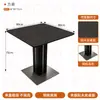 Restaurante chinês pequeno mesa de jantar cor de noz mesa minimalista moderna mesa de café loja de café refeição bonita refeição simples mesa longa cadeira estofada
