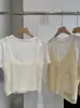 Camisola de punto hueco para mujer KEKEZOON, nuevo estilo de verano, camiseta holgada de manga corta, conjunto de dos piezas para superponer, 7625