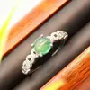 Anel Ruyi de Jadeíta Birmanesa Natural Grau A Moeda de Cobre da Riqueza Anel Novo Estilo Chinês Variedade 9099