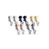 Aretes de acero inoxidable con dientes internos para labio, chapados en varios colores con circonita incrustada, joyería decorativa para labio, perforación corporal humana de Amazon