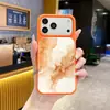 Capa de celular de silicone líquido com padrão de mármore manchado de tinta, adequada para iPhone 14 Pro Max, capa de celular macaron