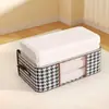 Bolsa de Armazenamento com Padrão Pied-de-Poule para Uso Doméstico, Bolsa de Colchão de Grande Capacidade à Prova de Umidade para Guarda-Roupa, Bolsa para Embalagem de Mudança
