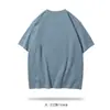 Camiseta de Algodão Puro Pesada Fio Duplo 280g Ombro Caído Solta Camisa Cultural Macia Amiga da Pele Gola Redonda Manga Curta Logo para Impressão Personalizada
