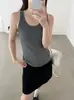 26 Nuevo Estilo de Otoño Top, Lana Fina Color Sólido Cuello en U Tejido Ajustado Camisola para Viajes Diarios para Mujer
