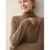 Nuevo Suéter de Cachemira Otoño e Invierno para Mujer Doce Agujas Producto Terminado de una Pieza Borde Enrollado Cuello Alto Caliente Jersey Cómodo Suéter de Punto