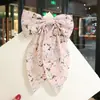Comércio Exterior Novo Estilo Floral Lenço Grande Fita Laço Presilha de Mola Estilo Fresco de Verão Ornamento de Cabelo Mori Praia Grampo de Cabelo