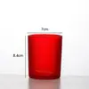 Taza de Vela de Color para Aromaterapia DIY Portavelas de Vidrio Simple para el Hogar Hotel Vela Perfumada Taza Vacía con Tapa Impresión de Logo