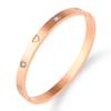 Pulsera de tarjeta de acero inoxidable de venta caliente transfronteriza europea y americana, pulsera de moda para mujer de alta gama con diamante de amor, pulsera para pareja
