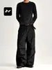 Pantalones de Trabajo Casuales Retro Americanos Fengmei Diseño Unisex Holgado Secado Rápido Protección Solar Pierna Ancha Casual Pantalones Largos Tipo Paracaidista
