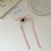 Pinza de Garra Pequeña con Lazo de Cinta Estilo Ballet Rosa Pinza para el Cabello Elegante Accesorio para el Cabello de Doble Cola de Caballo Estilo Fresco y Dulce