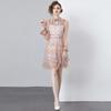 Vestido de Renda Bordada com Babados Estilo Primavera/Verão 2024 Moda de Comércio Exterior Saia de Bolo Primavera/Verão