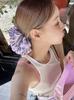 Diadema para el cabello estilo Wu Xin, estudiante destacada del hogar, cuerda para el cabello dulce, todo-partido, para mujer, con encaje grande, color crema, anillo de intestino grueso grande, cuerda para el cabello