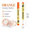 Caneta para pintura em cerâmica para caneca, caneta marcadora pintada à mão em porcelana óssea, à prova d'água e resistente ao desbotamento, caneta para utensílio de porcelana DIY