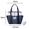 Bolsa de Malla Portátil de Nuevo Estilo para Guardar Cosas de Natación, Bolsa Portátil de Gran Capacidad para Artículos de Tocador de Vacaciones, Bolsa de Almacenamiento Multifuncional para Playa