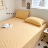 Sábana de Algodón Lavado de Color Sólido Pieza Única Algodón Puro 100% Algodón Juego de Sábana Individual para Dormitorio de Estudiante Funda de Almohada Sábana Juego de Tres Piezas