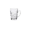 Taza de Cerveza de Vidrio con Asa al por Mayor en Stock, Taza Pequeña Comercial para Cerveza de Barril, Taza con Asa, Taza de Té, Taza para Bebidas con Impresión de Logo