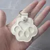 Llavero de cuero para guardar pelo de mascota, colgante de pata de perro, adorno de almacenamiento de pelo de mascota de gato y perro