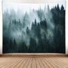 Tela de Fondo con Patrón de Paisaje Natural, Material de Tela Cepillada, Tapiz Impreso, Tela para Colgar en la Pared para Renovación de Casa de Alquiler y Dormitorio