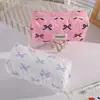 Estojo de Lápis com Laço Feminino Bolsa de Armazenamento para Material Escolar de Estudante Bolsa Simples para Maquiagem Necessaire Portátil Estojo para Lápis