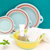 Lavabo Plegable de Silicona Engrosado para el Hogar, Cubeta para Lavar Ropa de Dormitorio de Estudiante, Plegable Portátil para Viaje, Cubeta de Plástico para Lavar Pies