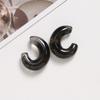 Tinta Guofeng Corante Semi-transparente Tipo C Meio Círculo Acessórios de Resina DIY Brincos Feitos à Mão Pingente Acessórios para Cabelo Acessórios de Presilha de Cabelo