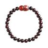 Pulseira de granada cor de vinho estilo chinês simples elegante pulseira de cristal elegante joia de presente para mulheres presente