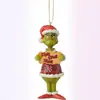 Decoraciones Navideñas de la Serie Grinch, Colgantes Planos de Acrílico para Árboles de Navidad, Adornos Divertidos para Árboles de Navidad