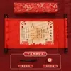 Carta de Noivado Estilo Chinês Rolo de Noivado Retrô Carta de Casamento Manuscrita Grande Dia do Casamento Coleção de Suprimentos para Noivado