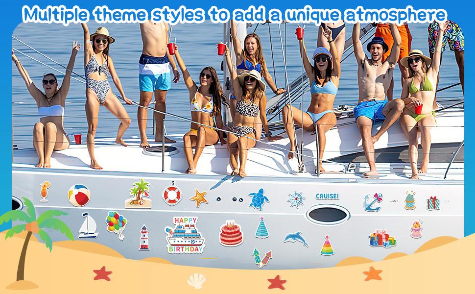 JULMELON Cruise Door Decorations Magnetic