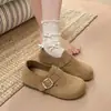 Nuevos Mocasines Perezosos Estilo Británico para Primavera 2026 con Diseño de Punta Profunda, Zapatos Casuales que Aumentan la Altura para Mujer, con Hebilla y Correa de Cuero Vintage