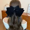 2026 Nuevo Estilo Pinza para el Cabello con Lazo Grande de Terciopelo Rojo, Accesorio para el Cabello para Niñas, Tocado de Princesa Nupcial de Borla de Alta Gama