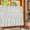 Nova Cortina de Renda Transparente Estilo Country Americano Cortina de Café Cortina para Porta de Cozinha Cortina de Proteção Solar Venda por Atacado de Fábrica