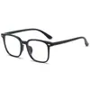 Gafas cuadradas transparentes con degradado ultraligeras, moda estilo coreano, aptas para lentes de prescripción, gafas planas unisex