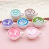 Lámpara Arcoíris Luminosa DIY Taza de Café Resina Estéreo Juguete de Comida Corazón Multicapa Patrón de Arte Latte Accesorios de Joyería Colgante