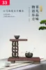 Estante para Tazas de Té de Madera Maciza J Estante Bogu Estilo Chinoiserie Caja de Almacenamiento Estante de Almacenamiento de Mesa Tetera de Té Pu'Er Alrededor de la Estufa Preparación de Té Juego de Té con B