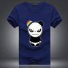Camiseta de manga corta de algodón con dibujos animados para jóvenes estudiantes, estilo coreano, cuello redondo, media manga, marca de moda, camisa de fondo para hombres